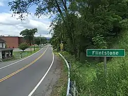 2016 view west along Maryland State Route 144 entering Flintstone