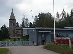 Pornainen church on the background