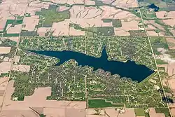 Aerial view of Lake Summerset on May 6, 2017