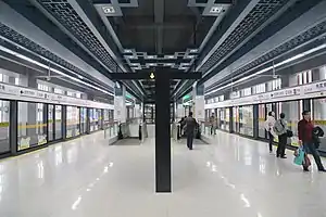 Platform of Zhujiajiao station