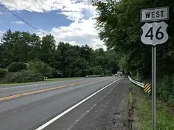 View westward of U.S. Route 46 in Liberty Township