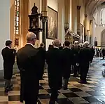 Returning to the church after the procession, 2018