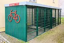 Bicycle shelters with locks