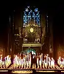 'Empty' Star of the Sea Chapel during the procession