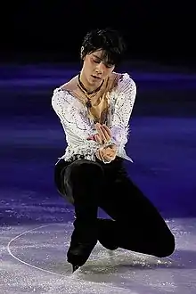 Yuzuru Hanyu at the exhibition gala of the 2018 Winter Olympics in Pyeongchang