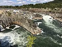 River rapids through small rocky islands