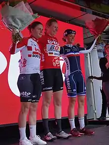 Final podium: 2. Kopecky 1. Kröger 3. Cordon-Ragot