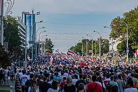 Rally against Lukashenko in Minsk, 30 August