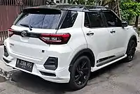 2021 Raize 1.0 Turbo GR Sport (A250RA, Indonesia), note the more pronounced rear bumper