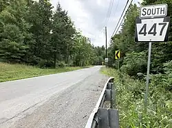 PA 447 southbound in Price Township