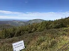 View northwest from about 3200 feet above sea level along Sky Line Drive on Equinox Mountain in Manchester, Bennington County, Vermont