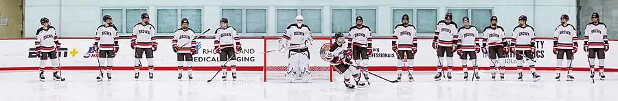 Lineup of Brown Bears players