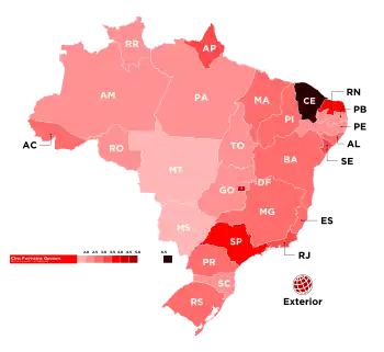Ciro Gomes (PDT) vote distribution