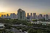 A shot of the HDB Hub and surrounding buildings (click to view) from across the PIE.