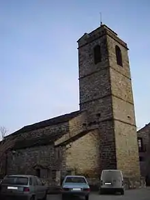 The church of El Pueyo de Araguás has a conjuratory up in the bell tower