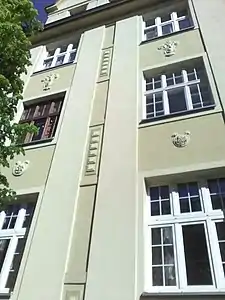 Detail of the frontage decoration