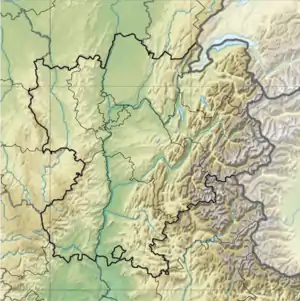 Location of Lac de Conche in Switzerland