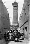 Kalyan Minaret in 1913; photo by Wilhelm Harteveld