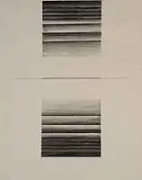Rotation of a hatch 2, frottage, 62x48 cm, 1980