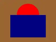 The distinguishing patch of the 24th Battalion (Victoria Rifles), CEF.