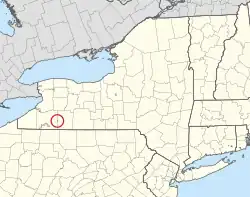 Location of Oil Springs Reservation in New York