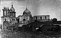 Aftermath in damage at Talca Cathedral, by 1928 Talca earthquake