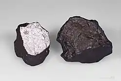 Fragments of the meteorite that were first discovered at Lake Chebarkul