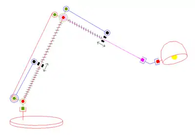 Compression springs in the arms