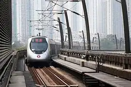 8-car West Rail line SP1900 testing in Long Ping station