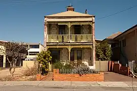 Freestanding terrace house, Ellen Street, Fremantle. Thought to be built c. 1897.