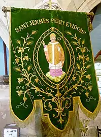 A processional banner of St. Germanus of Auxerre.