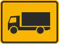 Bypass for trucks sign (Slovakia)