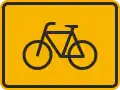 Bypass for bicycles sign (Slovakia)