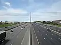 Collector–express roadway configuration on Highway 401