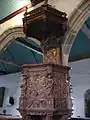The carved pulpit