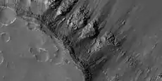 Close view of layers from previous image, as seen by HiRISE under HiWish program