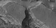 Close view of layers in mound in Galle Crater, as seen by HiRISE under HiWish program