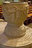 Relief on Llandaff Font