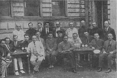Photograph of the participants of the fourth USSR Chess Championship in 1925