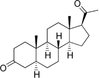 Skeletal formula of 5α-dihydroprogesterone