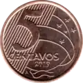 5 centavos coin with mint mark