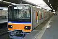 A 50090 series EMU at Kawagoe Station on an up Rapid Express service to Ikebukuro, June 2008