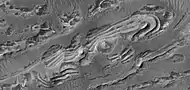 Close view of layers in Crommelin crater, as seen by HiRISE under HiWish program