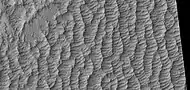 lose view of rough terrain in northwestern Schiaparelli crater (HiRISE)