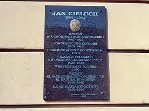 J. Cieluch commemorative plaque at Nr.5