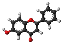 Ball-and-stick model of 6-hydroxyflavone