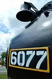 The unique 'bullet-nosed' front of the locomotive