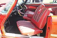 1960 Dodge Dart Phoenix D500 2-door convertible interior with the optional swivel seats