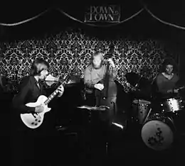 Rune Gustafsson, Red Mitchell, and Egil "Bop" Johansen, Down Town jazz club, Oslo, 1972