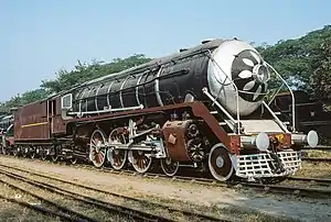 WP/P class no. 7200 at the National Rail Museum, New Delhi, in 1993